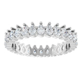 Platinum Pear Lab-Grown Diamond Eternity Band - 3x2mm Stones - view 3