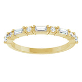14K Gold Straight Baguette Natural Diamond Multi-Shape Anniversary Band – 1/5–5/8 CTW - Yellow Gold - view 3
