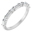 Platinum Straight Baguette Lab-Grown Diamond Multi-Shape Anniversary Band – 3.25x1.5 mm Stones