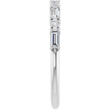 Platinum Straight Baguette Natural Diamond Multi-Shape Anniversary Band – 1/5–5/8 CTW - view 4