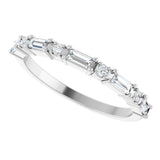 Platinum Straight Baguette Lab-Grown Diamond Multi-Shape Anniversary Band – 3.25x1.5 mm Stones - view 5