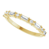14K Gold Straight Baguette Natural Diamond Multi-Shape Anniversary Band – 1/5–5/8 CTW - Yellow Gold - view 5