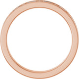 14K Gold Straight Baguette Natural Diamond Channel-Set Anniversary Band - 1/3 CTW - Rose Gold - view 2