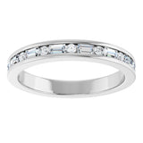 Platinum Straight Baguette Lab-Grown Diamond Channel-Set Anniversary Band - 1/3 CTW - view 3