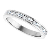 Platinum Straight Baguette Lab-Grown Diamond Channel-Set Anniversary Band - 1/3 CTW - view 5