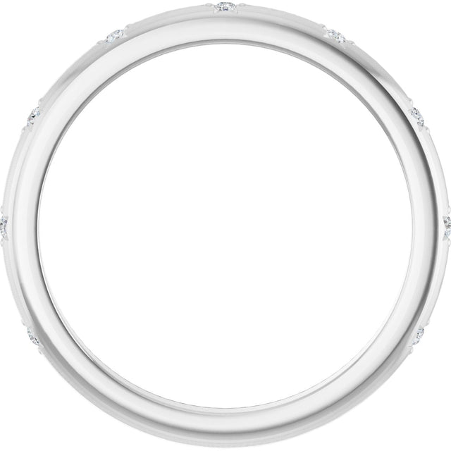 Platinum Round Lab-Grown Diamond Anniversary Band - 1/8-06 CTW - view 2
