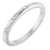 Platinum Round Natural Diamond Anniversary Band - 1/8-03 CTW