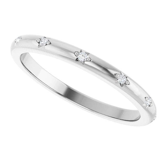 Platinum Round Lab-Grown Diamond Anniversary Band - 1/8-06 CTW - view 5