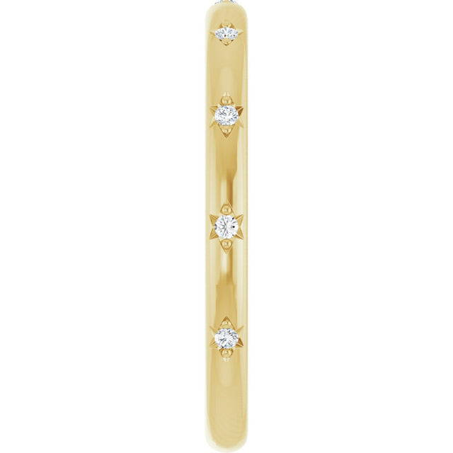 14K Gold Round Lab-Grown Diamond Anniversary Band - 1/8-06 CTW - Yellow Gold - view 4