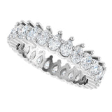 14K Gold Pear Natural Diamond Eternity Band - 3x2mm Stones - White Gold - view 5