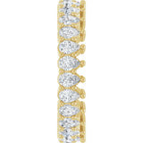 14K Gold Pear Natural Diamond Eternity Band - 3x2mm Stones - Yellow Gold - view 4