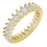 14K Gold Pear Lab-Grown Diamond Eternity Band - 3x2mm Stones - Yellow Gold