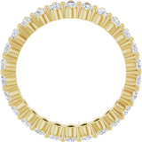 14K Gold Pear Lab-Grown Diamond Eternity Band - 3x2mm Stones - Yellow Gold - view 2