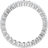 Platinum Pear Lab-Grown Diamond Eternity Band - 3x2mm Stones - view 2