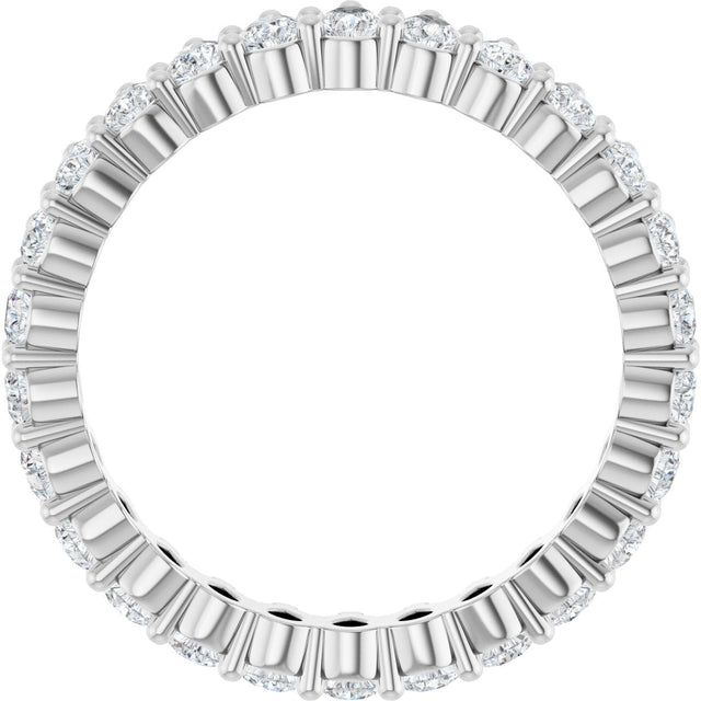 Platinum Pear Lab-Grown Diamond Eternity Band - 3x2mm Stones - view 2