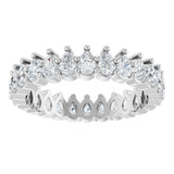 Platinum Pear Lab-Grown Diamond Eternity Band - 3x2mm Stones - view 3