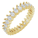 14K Gold Pear Lab-Grown Diamond Eternity Band - 3x2mm Stones - Yellow Gold