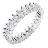 Platinum Pear Natural Diamond Eternity Band - 3x2mm Stones