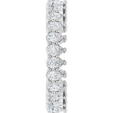 Platinum Pear Lab-Grown Diamond Eternity Band - 3x2mm Stones - view 4