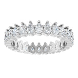 Platinum Pear Lab-Grown Diamond Eternity Band - 3x2mm Stones - view 3