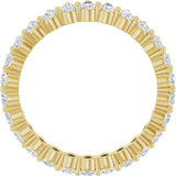 14K Gold Pear Lab-Grown Diamond Eternity Band - 3x2mm Stones - Yellow Gold - view 2