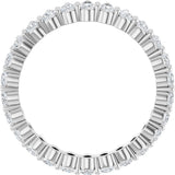 Platinum Pear Lab-Grown Diamond Eternity Band - 3x2mm Stones - view 2