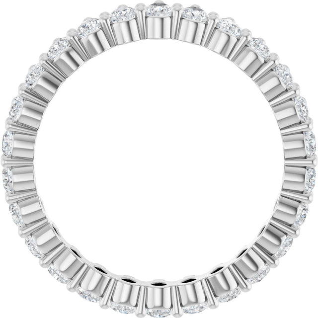 Platinum Pear Lab-Grown Diamond Eternity Band - 3x2mm Stones - view 2