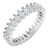 Platinum Pear Lab-Grown Diamond Eternity Band - 3x2mm Stones