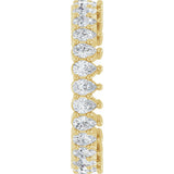 14K Gold Pear Natural Diamond Eternity Band - 3x2mm Stones - Yellow Gold - view 4