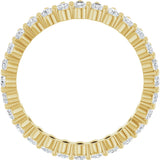 14K Gold Pear Lab-Grown Diamond Eternity Band - 3x2mm Stones - Yellow Gold - view 2