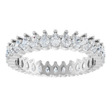 Platinum Pear Lab-Grown Diamond Eternity Band - 3x2mm Stones - view 3