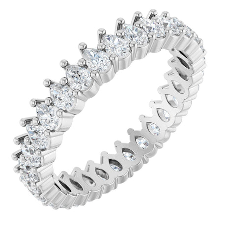 Platinum Pear Lab-Grown Diamond Eternity Band - 3x2mm Stones