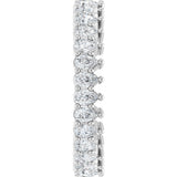 Platinum Pear Lab-Grown Diamond Eternity Band - 3x2mm Stones - view 4