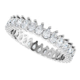 Platinum Pear Lab-Grown Diamond Eternity Band - 3x2mm Stones - view 5