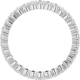 Platinum Pear Lab-Grown Diamond Eternity Band - 3x2mm Stones - view 2