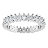 Platinum Pear Lab-Grown Diamond Eternity Band - 3x2mm Stones - view 3