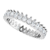Platinum Pear Lab-Grown Diamond Eternity Band - 3x2mm Stones - view 5