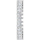 Platinum Pear Lab-Grown Diamond Eternity Band - 3x2mm Stones - view 4