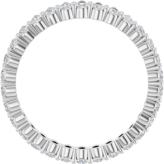 14K Gold Pear Lab-Grown Diamond Eternity Band - 3x2mm Stones - White Gold - view 2