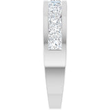 Platinum Square Lab-Grown Diamond Channel-Set Tapered Anniversary Band – 1 CTW - view 4