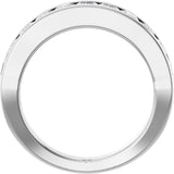 Platinum Square Lab-Grown Diamond Channel-Set Tapered Anniversary Band – 1 CTW - view 2