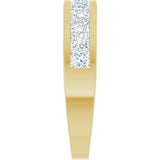 14K Gold Square Lab-Grown Diamond Channel-Set Tapered Anniversary Band – 1 CTW - Yellow Gold - view 4