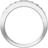 Platinum Square Lab-Grown Diamond Channel-Set Tapered Anniversary Band – 1 CTW - view 2