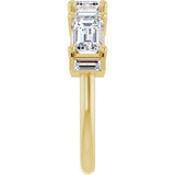 14K Gold Emerald Lab-Grown Diamond Anniversary Band - 9/10-2 1/2 CTW - Yellow Gold - view 4