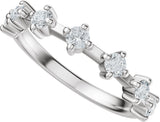 Platinum Round Natural Diamond Seven-Stone Anniversary Band – 1/2 CTW - view 5