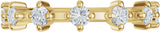 14K Gold Round Natural Diamond Seven-Stone Anniversary Band – 1/4–1/2 CTW - Yellow Gold - view 3