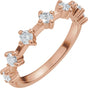 14K Gold Round Natural Diamond Seven-Stone Anniversary Band – 1/4–1/2 CTW - Rose Gold