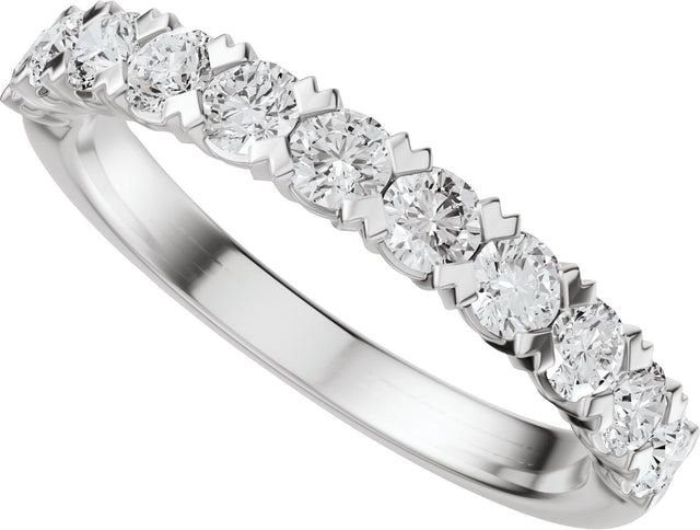 Platinum Round Lab-Grown Diamond Low Profile Anniversary Band - 1/2-9/10 CTW - view 5
