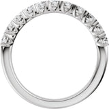 14K Gold Round Lab-Grown Diamond Low Profile Anniversary Band - 1/2-9/10 CTW - White Gold - view 2