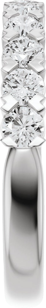 Platinum Round Lab-Grown Diamond Low Profile Anniversary Band - 1/2-9/10 CTW - view 4